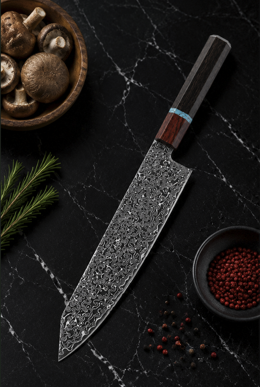 Couteau Santoku Japonais N°V | Collection Mizumi