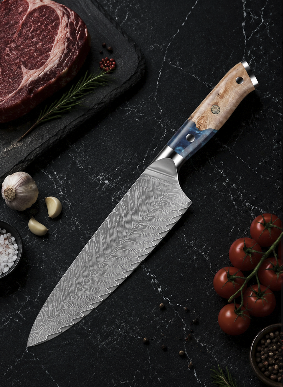 Couteau Gyuto Japonais Vert | Collection Kensei
