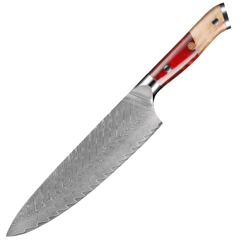 Couteau Gyuto Japonais Rouge | Collection Kensei