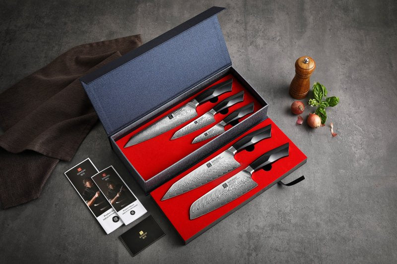 Coffret de 5 Couteaux Japonais | Collection Kurokaze