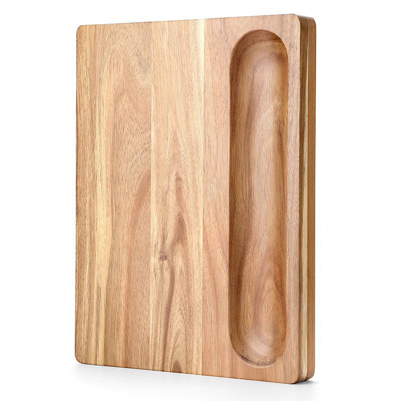 Planche à découper - Bois Acacia Naturel -  40.8 x 30.8 x 3.8 cm